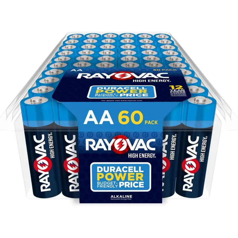 60-Count Rayovac High Energy Alkaline Aa Batteries 1
