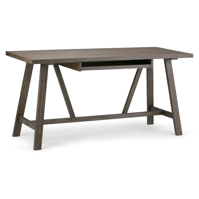 60" Dylan Solid Wood Industrial Writing Desk 1