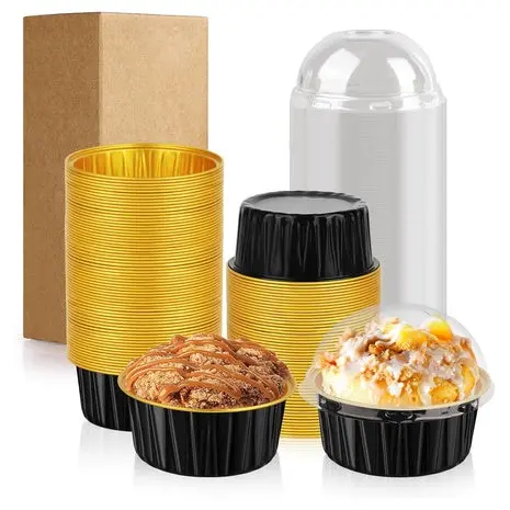 60-Pack Round Mini Aluminum Pans With Lids 1