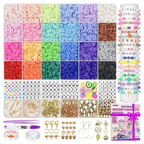 6,000-Piece Clay Beads Bracelet Kit 1