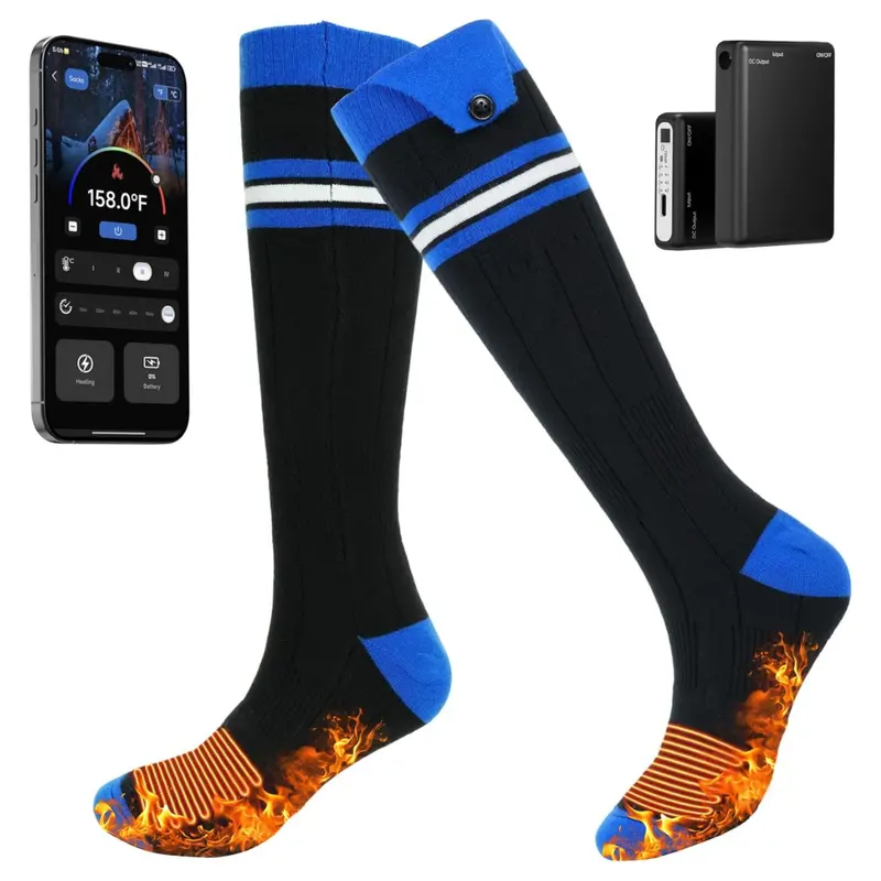 6000Mah 2 Battery Rechargeable Heating Electric Socks 1