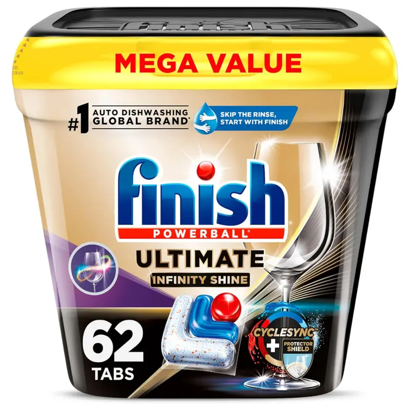 62-Count Ultimate Plus Infinity Shine Dishwashing Pods 1