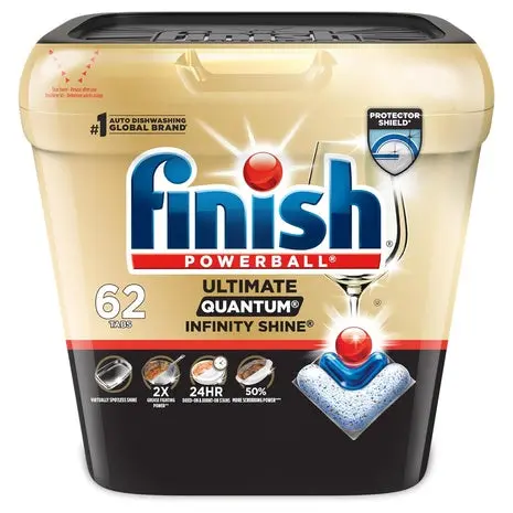 62 Finish Ultimate Quantum Infinity Shine Dishwasher Pods 1
