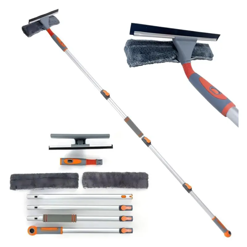 62" Lomida Telescopic Window/Shower Squeegee Cleaner W/ Extension Pole 1