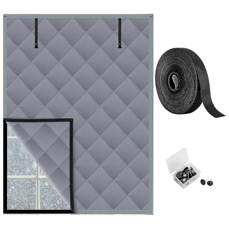 63 X 47 Inches Winter Insulated Window Curtain (Various Colors) 1