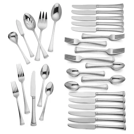 65-Piece Lenox Portola 18/10 Stainless Steel Flatware Set 1