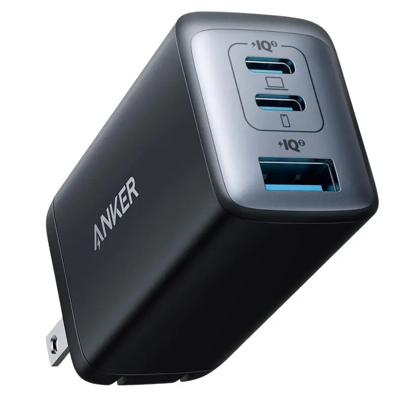 65W Anker 735 3-Port Usb-C & Usb-A Foldable Wall Charger 1