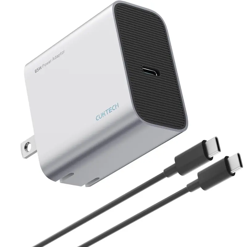 65W Gan Iii Usb-C Wall Charger Adapter With 6Ft Cable 1