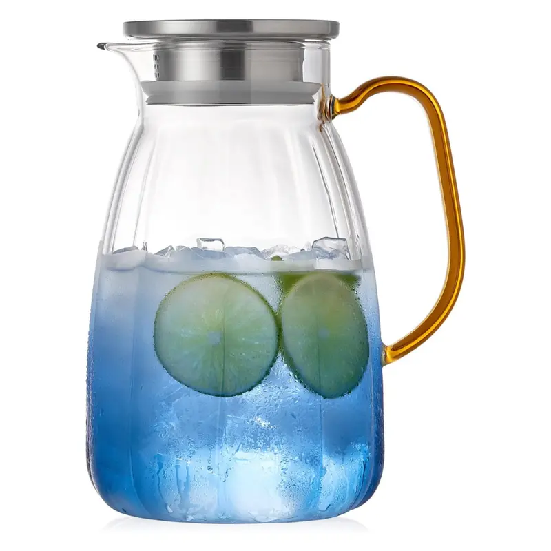68Oz / 2L Glass Pitcher With Lid And Spout 1
