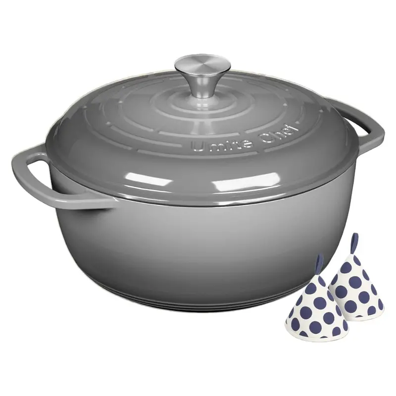 6Qt Enameled Cast Iron Dutch Oven With Lid 1