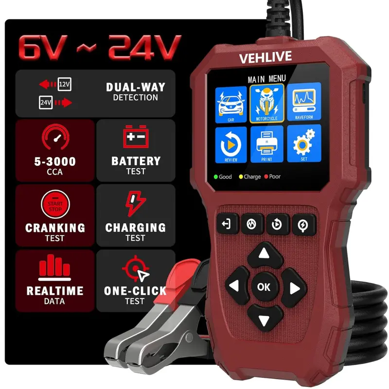 6V 12V 24V Load/Alternator Car Battery Tester 1