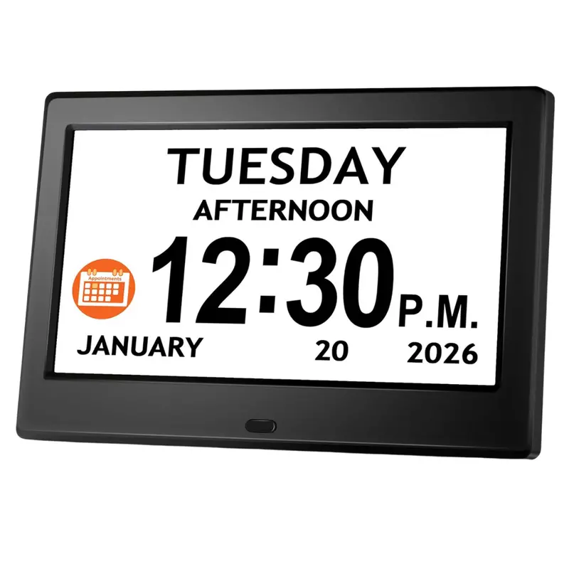 7" Digital Dementia Clock With Alarms And Reminders 1