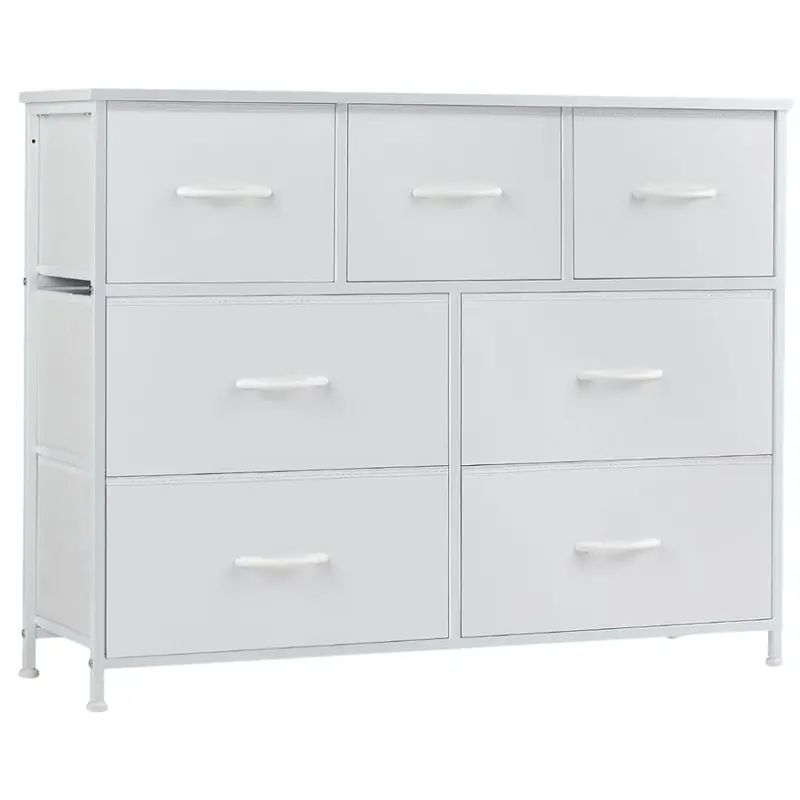7-Drawer Dresser With Wooden Top & Metal Frame 1