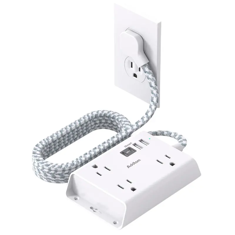 7-In-1 5Ft Usb-C Power Strip W/ 3-Outlets & 4 Usb Ports 1