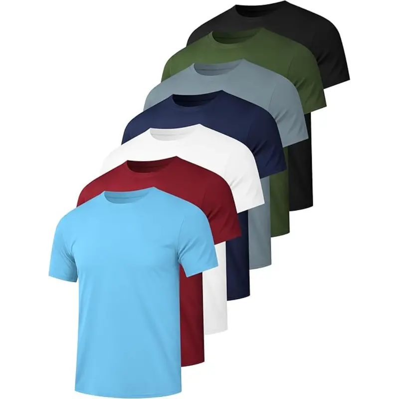 7-Pack Men's Dry Fit Workout Running Athletic T-Shirt 1