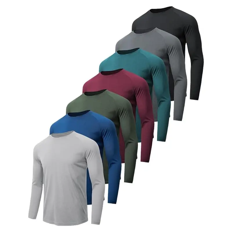 7-Pack Men's Upf 50+ Uv Sun Protection Quick Dry Moisture Shirts 1