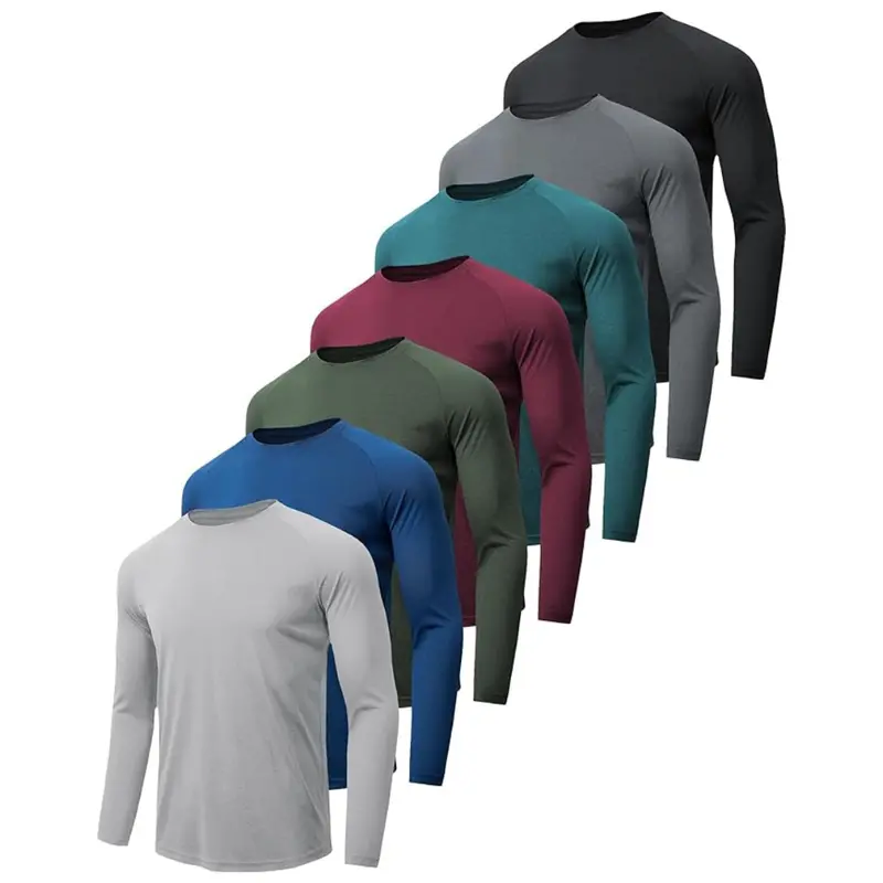 7-Pack Men's Upf 50+ Uv Sun Protection Quick Dry Moisture Shirts 1