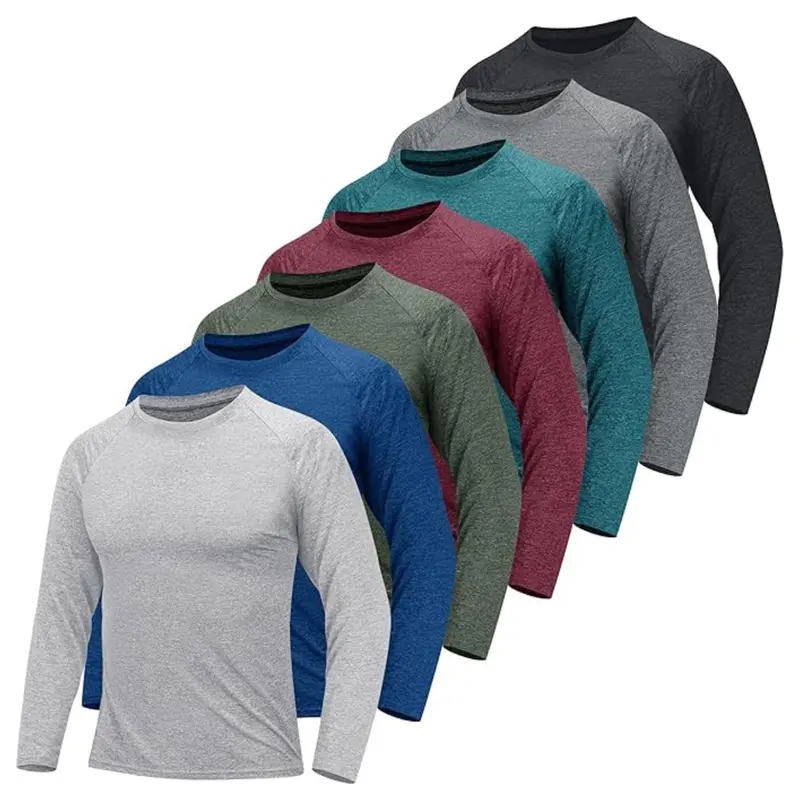 7 Pack Quick Dry Moisture Wicking Sun Protection Shirts 1