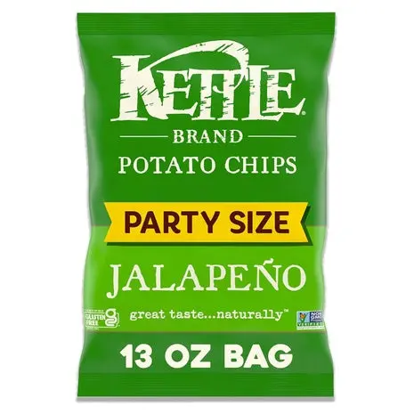 7 Party Size Bags Kettle Jalapeno Chips 1