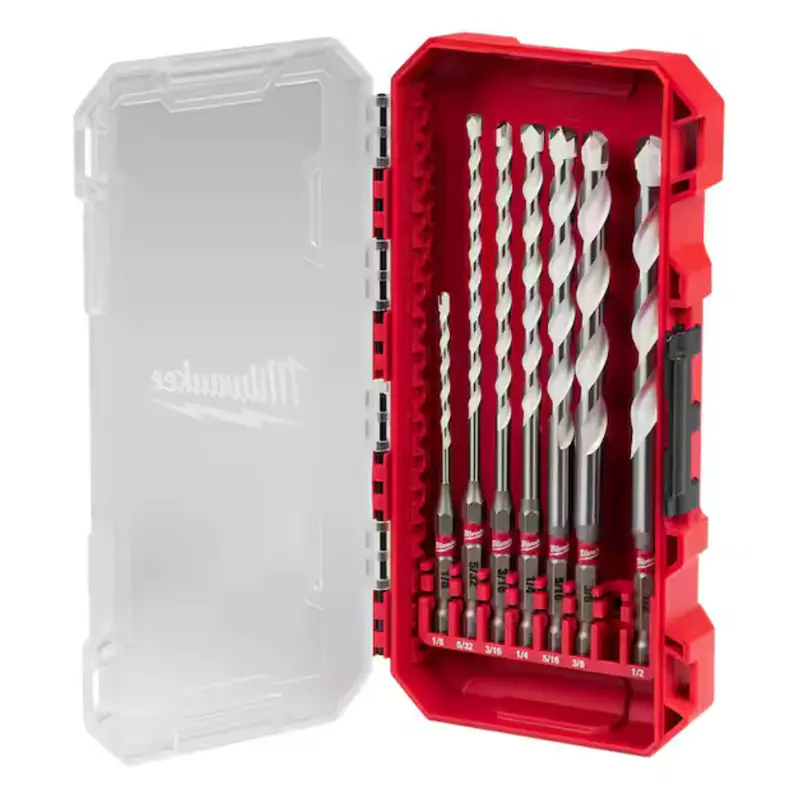 7-Piece Milwaukee Shockwave Carbide Multi-Material Drill Bit Set 1