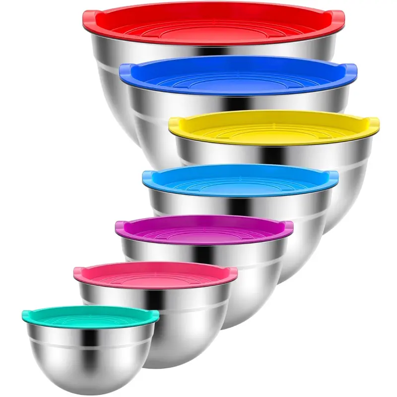 7-Piece Tinana Stainless Steel Mixing Bowls Set With Lids 1
