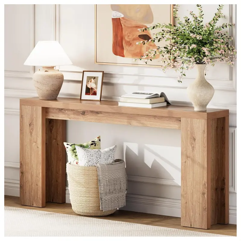 70.9" Extra Long Console Entryway Table With Base 1