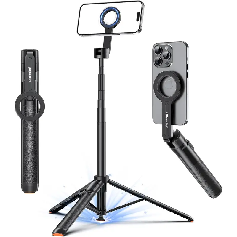 70" Auto-Open Magsafe Magnetic Tripod With Remote 1