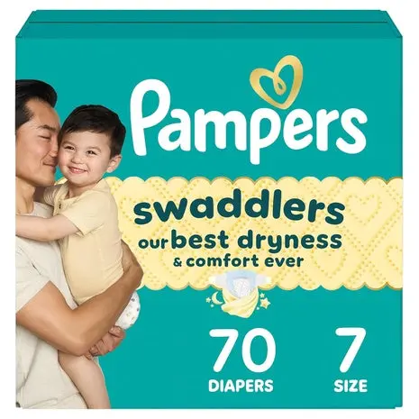 70 Size 7 Pampers Swaddlers Diapers 1