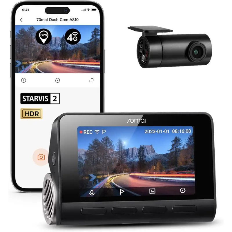 70Mai A810 4K Dual Dash Cam 1