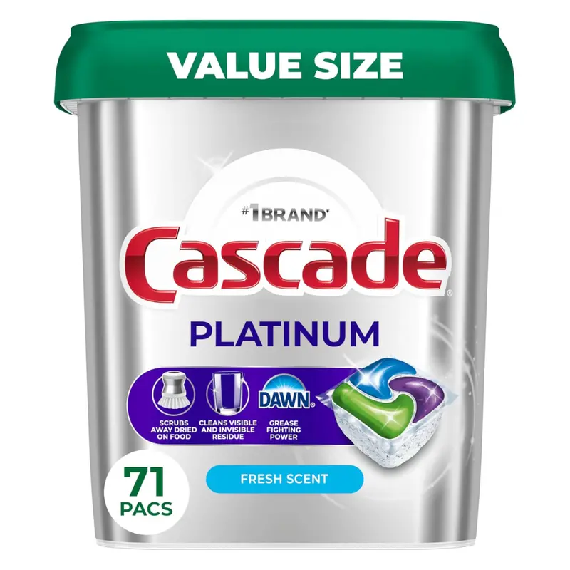 71-Count Cascade Platinum Dishwasher Detergent Pods (Fresh Scent) 1