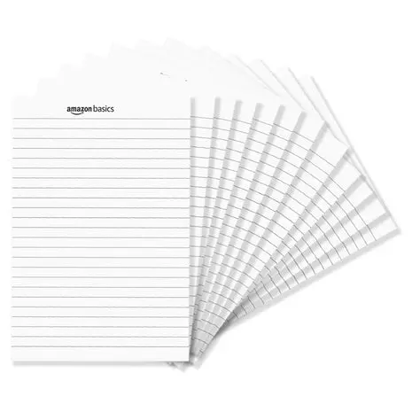 72 Amazon Basics 5X8 Narrow Ruled Writing Pads 1