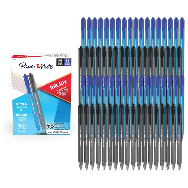 72-Count Paper Mate Inkjoy 100Rt Ballpoint Pens 1