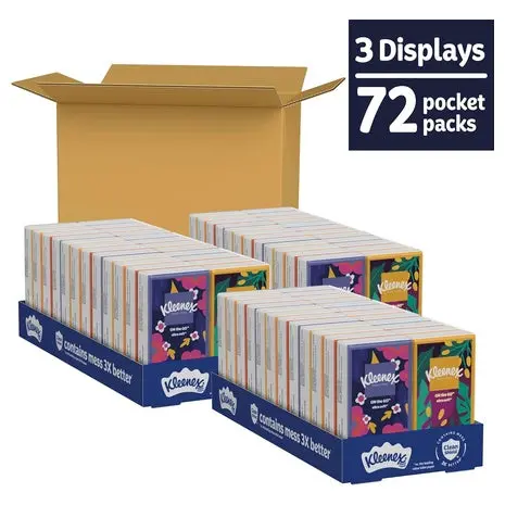 72 Kleenex On-The-Go Packs Tissues 1