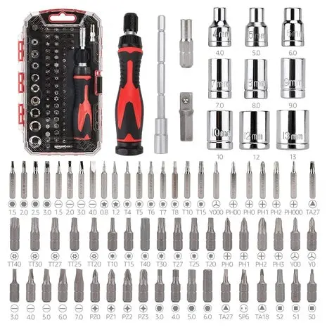 73-Piece Amazon Basics Magnetic Ratcheting Wrench & Precision Screwdriver Set 1