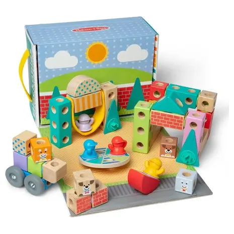 73-Piece Melissa & Doug Blockables Town Snap & Play Building Blocks Set 1