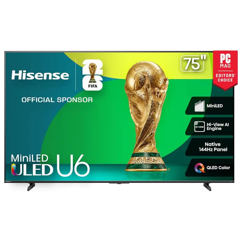 75" Hisense 75U65qf 4K Ultra Hdr Smart Miniled Qled Fire Tv (2025) 1
