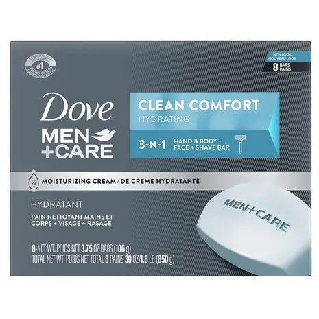 8 Bars Dove Men+Care Extra Fresh 3-In-1 Soap 1
