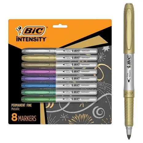 8 Bic Metallic Permanent Markers 1