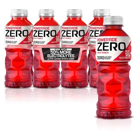 8 Bottles Powerade Zero Fruit Punch 1