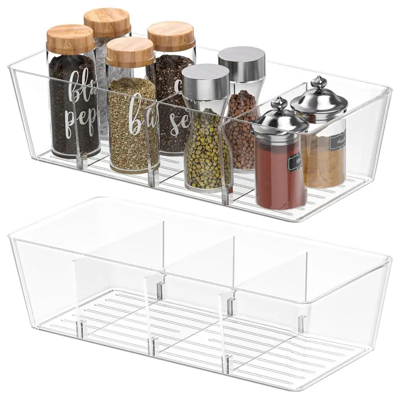 8 Bpa Free Clear Plastic Storage Bins With Handles 1