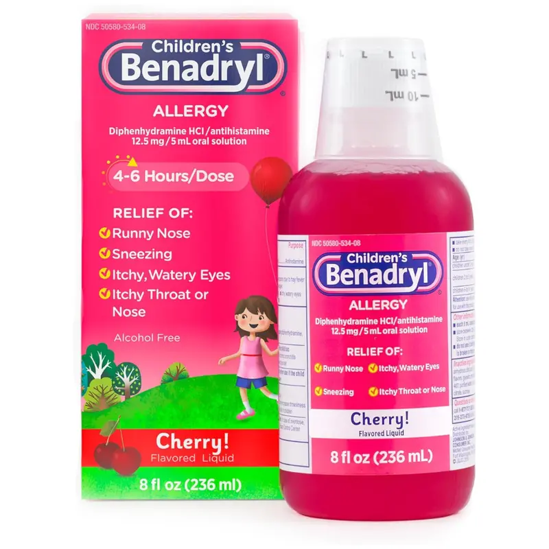 8 Fl. Oz Benadryl Childrens Allergy Relief Liquid 1