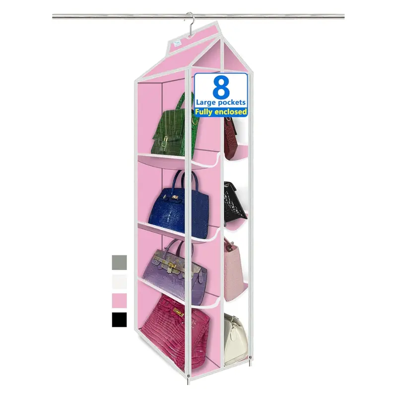 8 Large Pockets Fully Enclosed Purse Organizer 1