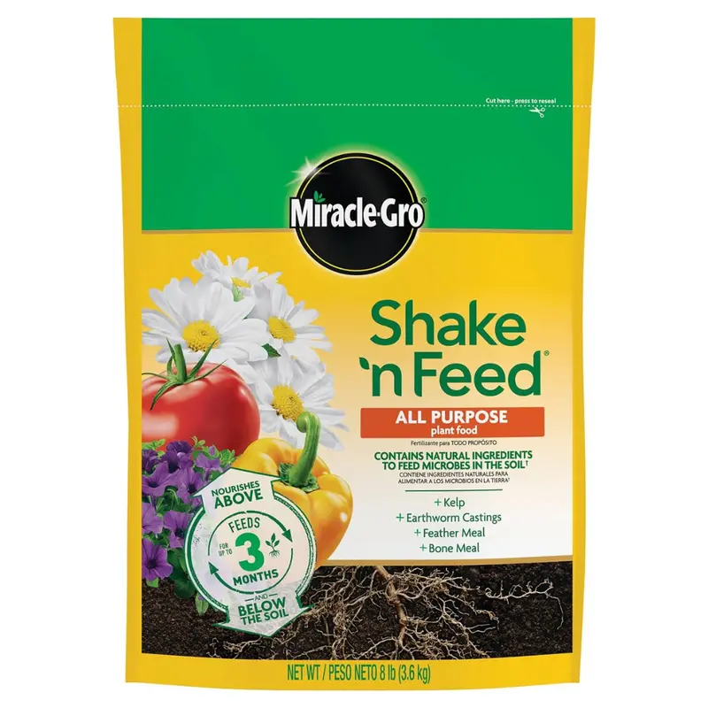 8 Lbs Miracle-Gro Shake 'N Feed All Purpose Plant Food 1