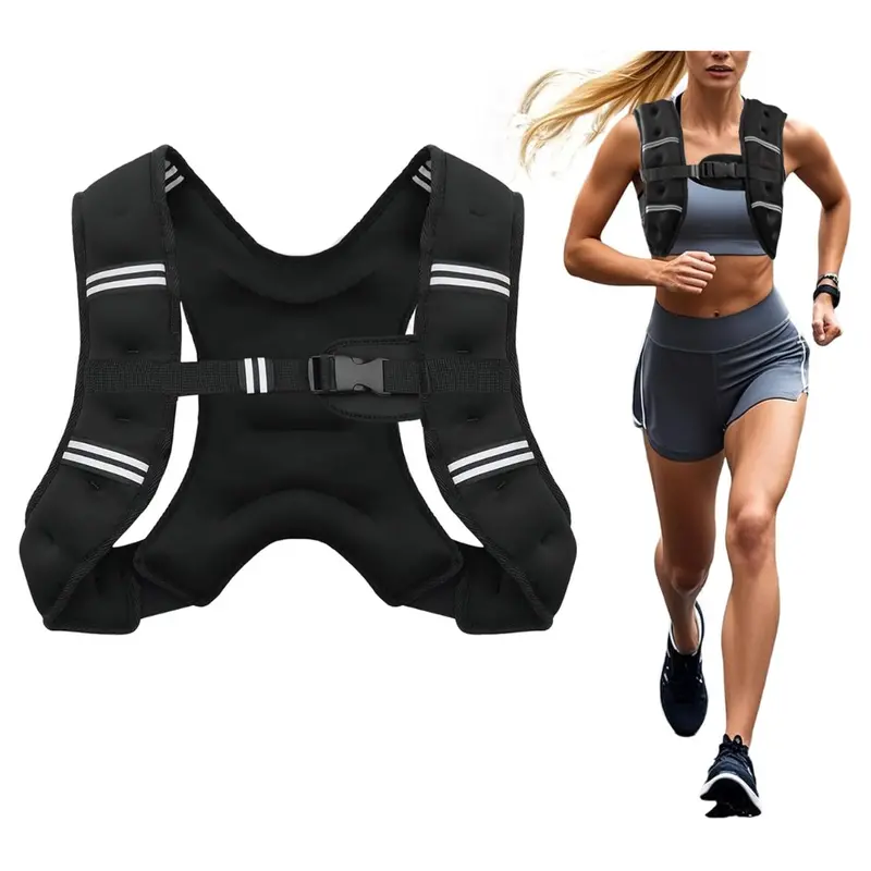8-Lbs Poudee Adjustable Weighted Vest W/ Reflective Stripe 1