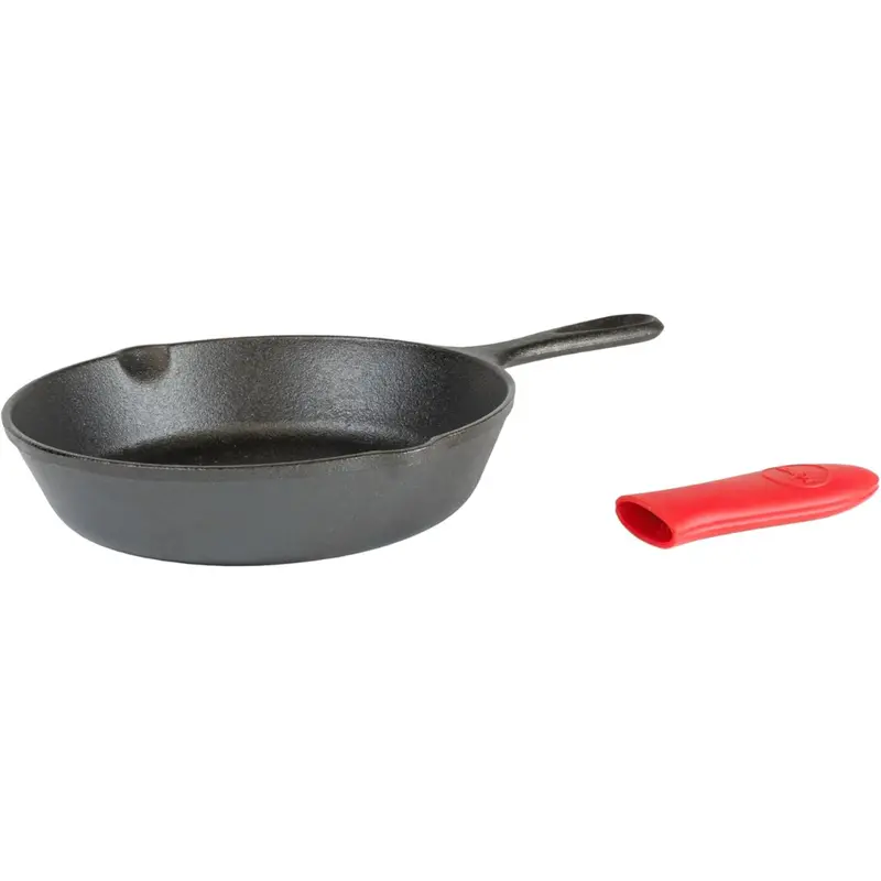 8" Lodge Cast Iron Skillet W/ Handle Holder 1