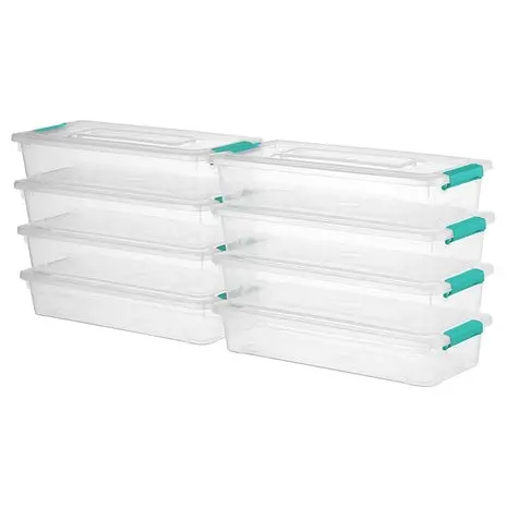 8-Pack 4-Qt Stackable Storage Bins 1