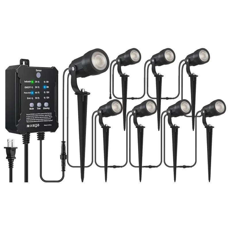 8-Pack 5W Low Voltage Landscape Lighting Kit 1