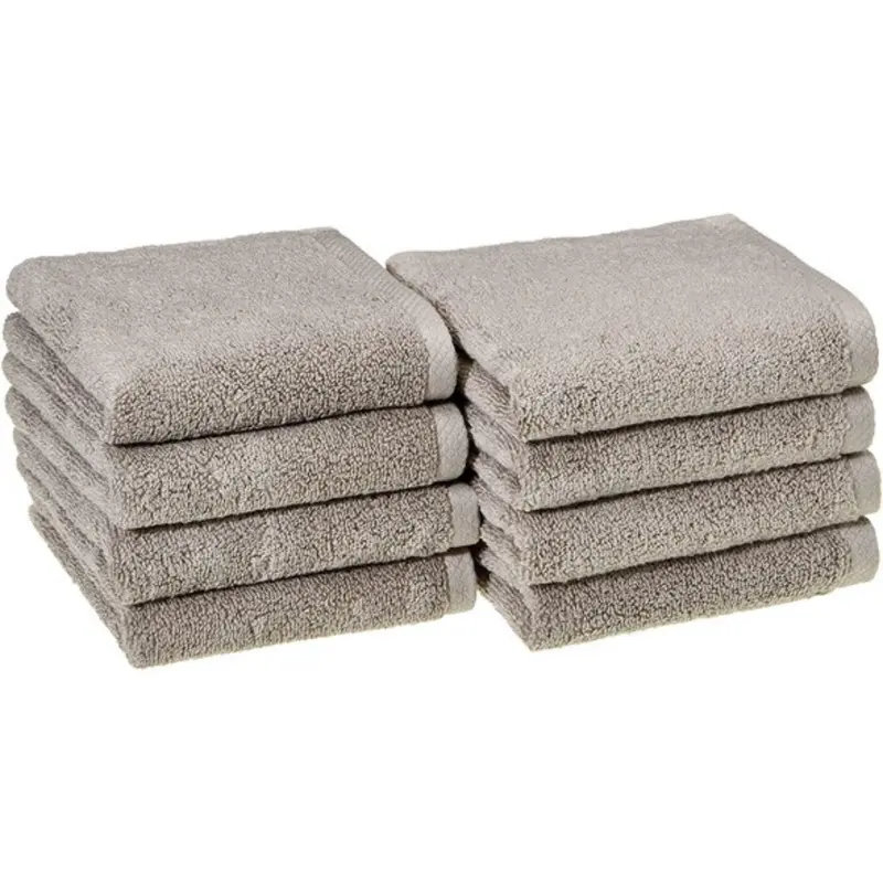 8-Pack Amazon Basics 100% Cotton Quick-Dry Hand Towels 1