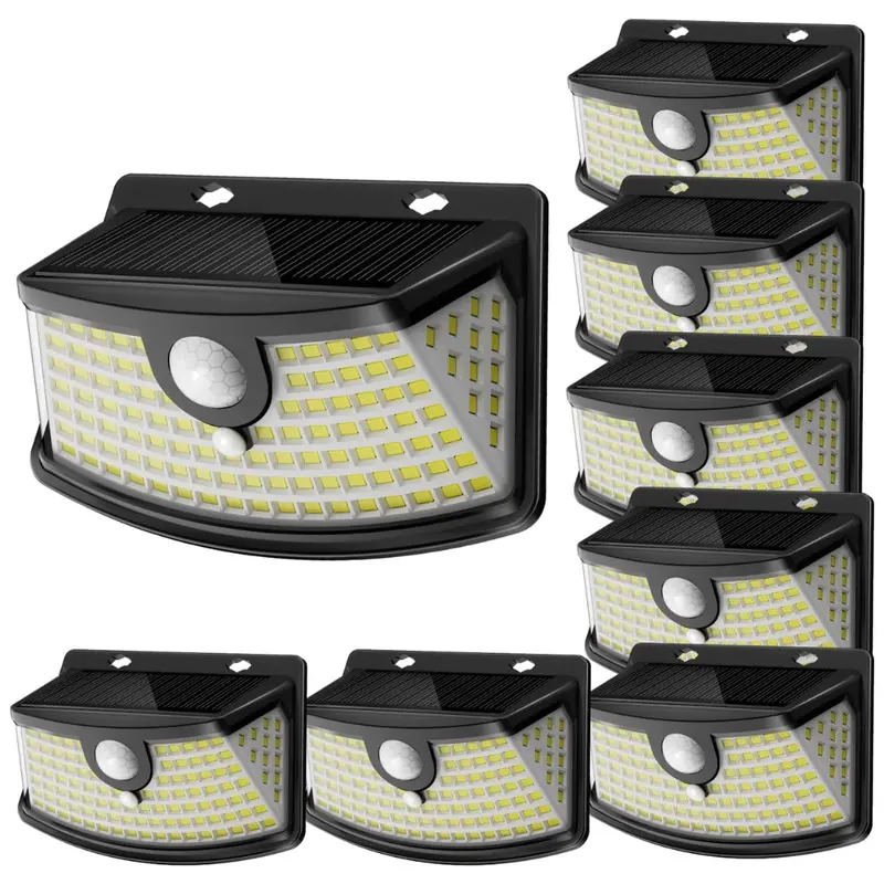 8-Pack Aootek Waterproof 120-Leds Solar Motion Sensor Lights 1