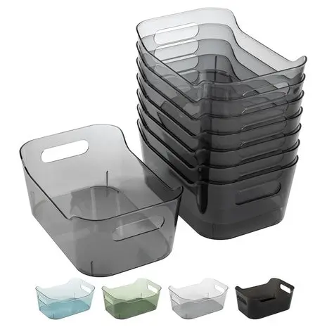 8-Pack Clear Storage Bins 1
